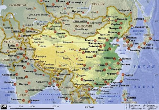 Китай. Карта